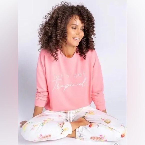 P. J.Salvage XL Let’s get Tropical in Coral color sweatshirt - Picture 1 of 6